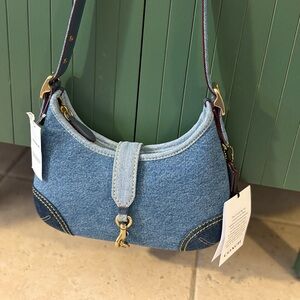 Coach Hamptons Hobo in Denim